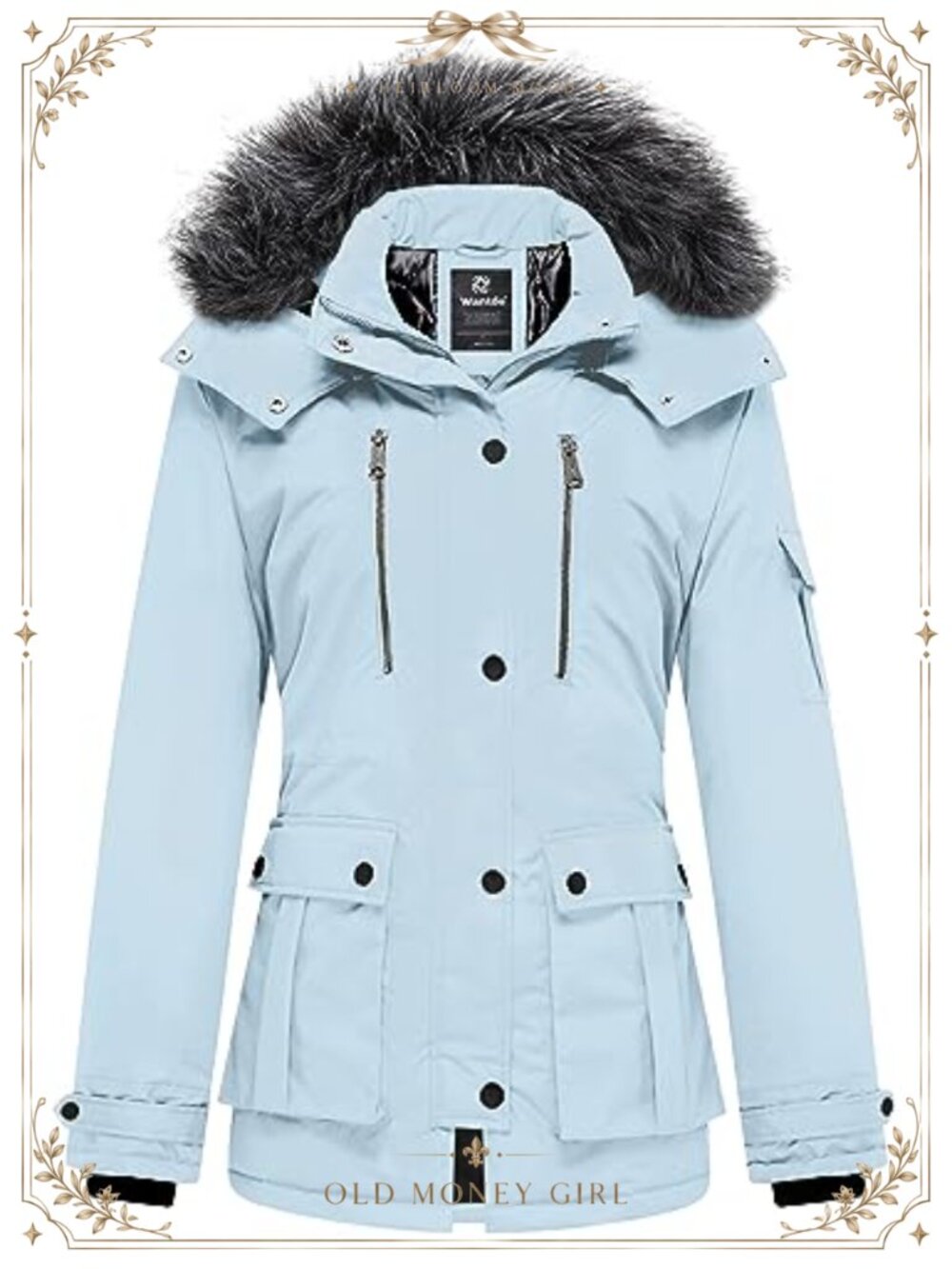 Wantdo Women's Winter Puffer Parka Thickened Coat Removable Hood